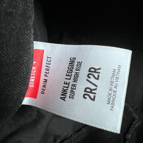 Express Jegging Ankle Black Skinny Super High Rise Pockets Women's Size 2 - Picture 12 of 14